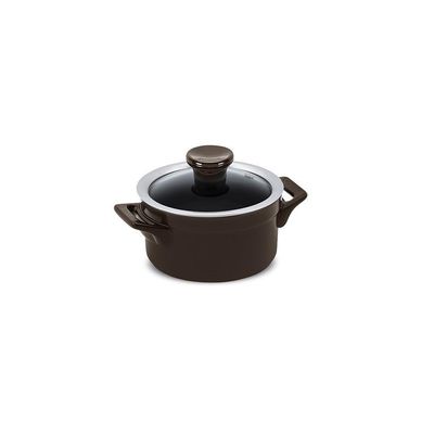 Jogo De Panelas De Cerâmica Clear 5 Peças Chocolate Ceraflame