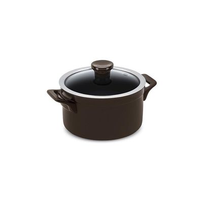 Jogo De Panelas De Cerâmica Clear 5 Peças Chocolate Ceraflame