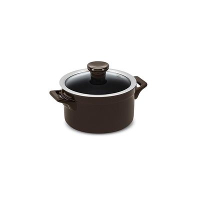 Jogo De Panelas De Cerâmica Clear 5 Peças Chocolate Ceraflame
