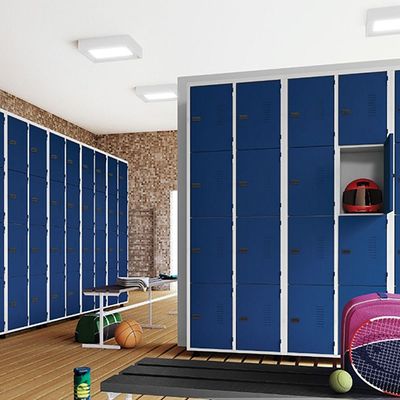 Armário Roupeiro Aço 4 Portas Guarda Volume Ea701 Azul
