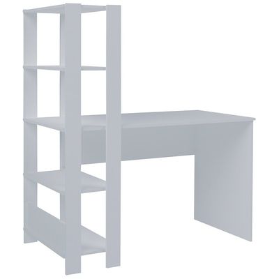 Mesa para Computador Match com 3 Prateleiras Artely Branco