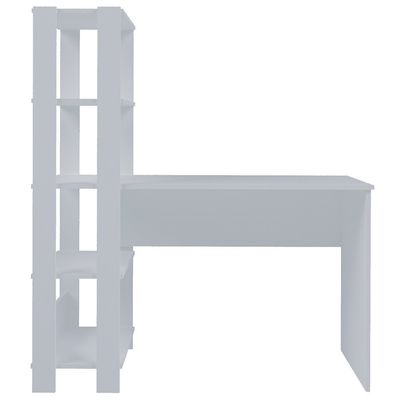Mesa para Computador Match com 3 Prateleiras Artely Branco