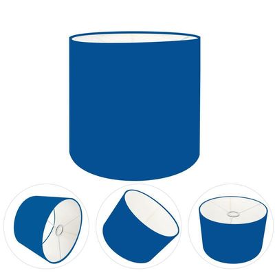 Cúpula Abajur E Luminária Cilíndrica Vivare Cp-7007 ø20x22cm - Bocal Nacional Azul-marinho