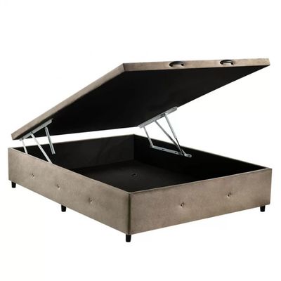 Base para Cama Box Casal com Baú 1400 S. Design Marrom