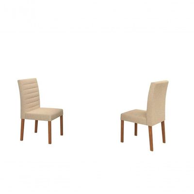 Conjunto Ibiza Com 4 Cadeiras E Base Goiás Bm Tubulares Cinamomo-linho 303