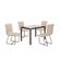 Conjunto Itália Com 4 Cadeiras E Base Tocantins Bm Tubulares Off White-courissimo 133