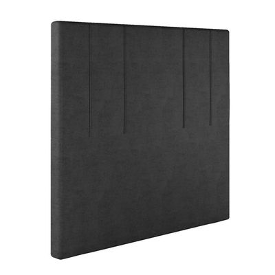 Cabeceira Estofada Solteiro 90 Cm Rubi Veludo Preto