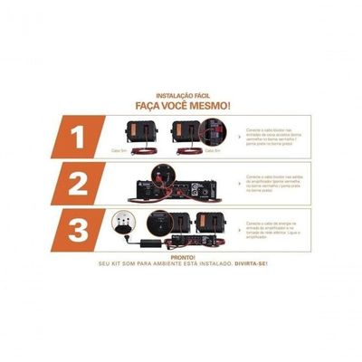 Kit De Som Para Ambiente Hayonik Ambience 2000 V2 Preto
