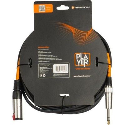 Cabo Extensor Player P10 10m Preto Hayonik