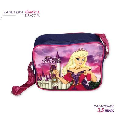 Kit Completo Escolar Princesas Mochila De Rodinhas Lancheira Térmica Estojo