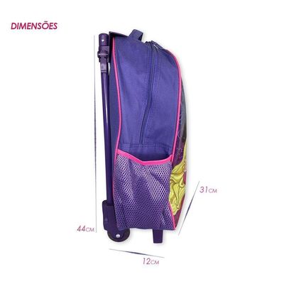 Kit Completo Escolar Princesas Mochila De Rodinhas Lancheira Térmica Estojo