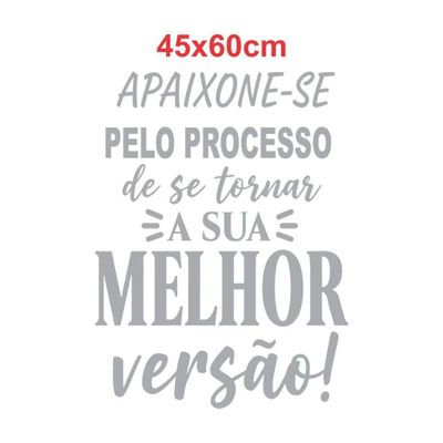Adesivo Parede Motivacional Apaixone-se Pelo Processo 45x60cm Cor Preto