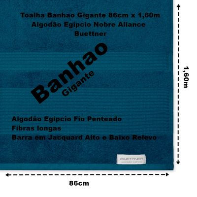 Toalha Banhão Gigante Buettner Algodão Egípcio Nobre 86cmx160m Aliance Marinho