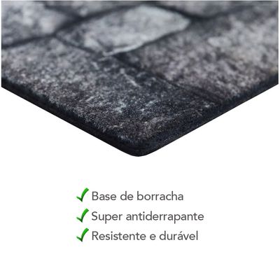 Capacho Tapete de Porta Entrada Home Cinza 40x60cm