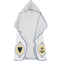 Toalha Baby C/ Capuz Tecebem Estampada c/ Fralda Nino  Branco