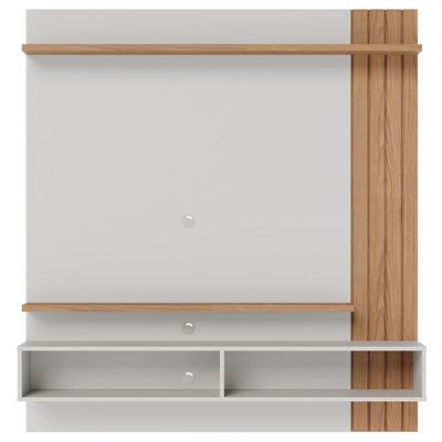 Painel Para TV 65 Pol com Bancada Suspensa 150cm Will C04 Off White Matte Freijó - Lyam Decor