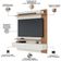 Painel Para TV 65 Pol com Bancada Suspensa 150cm Will C04 Off White Matte Freijó - Lyam Decor