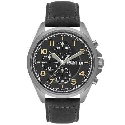 Relógio Orient Masculino Ref: Mbscc071 P2px Solar Cronógrafo Prateado