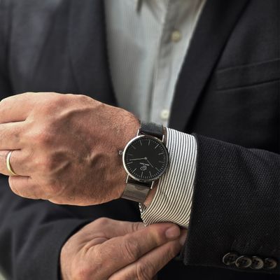 Relógio Masculino De Pulso Analógico New Port 40mm Preto