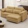 Sofá Retrátil Para Sala de Estar 3 Lugares 250cm Riza S03 Couro Soft Bege - Lyam Decor