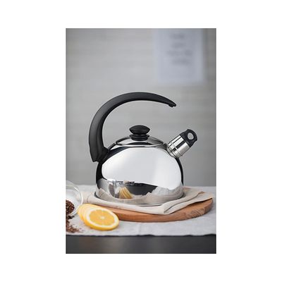 Chaleira com Apito em Inox e Cabo Preto 3L - Tramontina