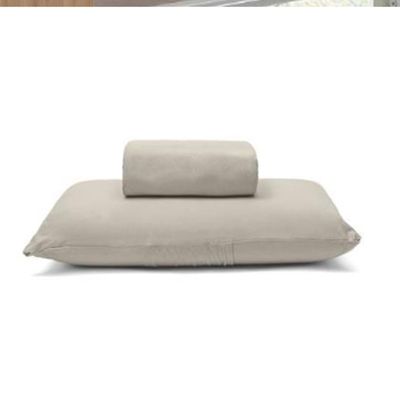Jogo de Cama Buettner Solteiro Malha Basic Liso 2 Peças Trigo