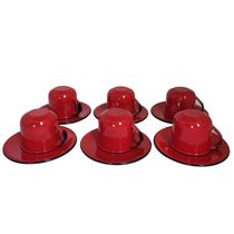 Jogo 6 Xícaras com Pires Caneca Esmaltada 180ml