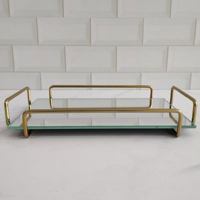 Bandeja Retangular Espelhada 26x17cm