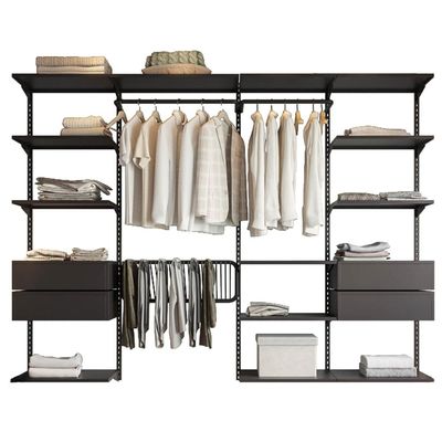 Closet Aberto Modular para Casal 265cm Eternity 37 Preto