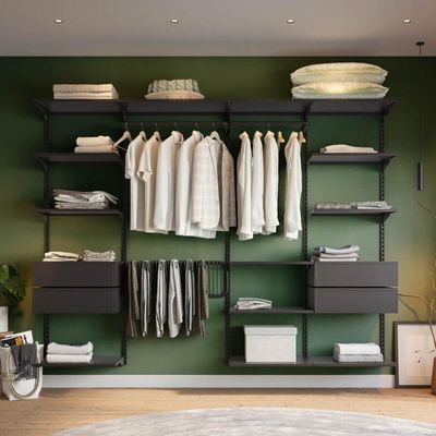 Closet Aberto Modular para Casal 265cm Eternity 37 Preto