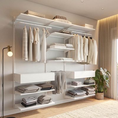Closet Aberto Modulado para Casal 225cm Eternity 34 Branco