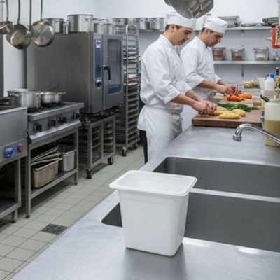 Cuba Gastronorm 1/9 150mm Branca em Polipropileno