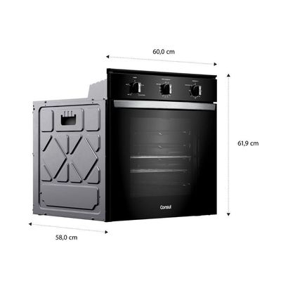 Forno Eletrico Embut Cob84be 84l Consul Preto 220 V
