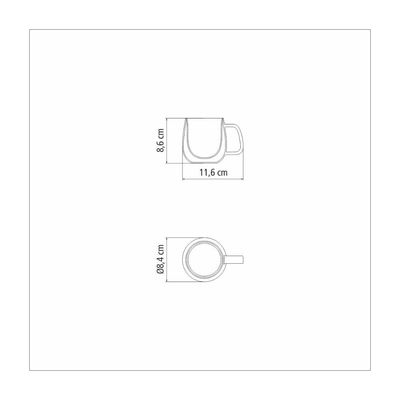 Conjunto de Xícaras Tramontina para chá e cappuccino 200ml 2 Peças
