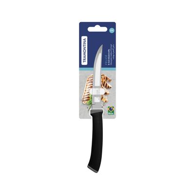 Faca para Churrasco Tramontina Felice com Lâmina em Aço Inox com Fio Liso e Cabo de Polipropileno Preto 5 polegada