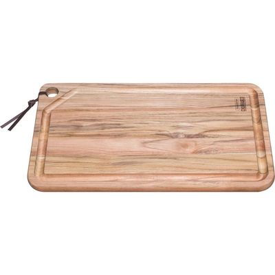 Tábua para Churrasco Tramontina Retangular em Madeira Teca com Acabamento Natural 49 x 28 cm
