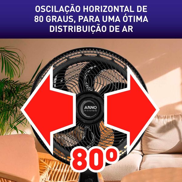 Ventilador de Mesa 2 em 1 40cm Arno X-TREME 6, 6 PÁS 140W 220V VE60