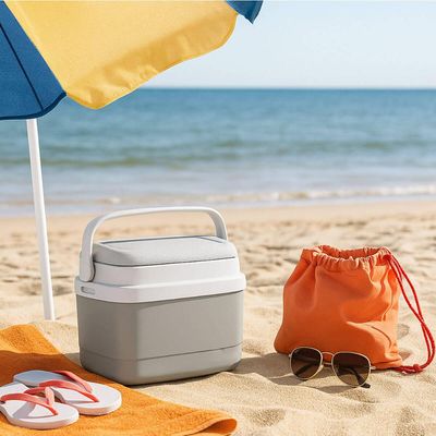 Caixa Térmica Cooler Pequeno 5L Tropical Soprano Cinza Claro Bebidas Praia Camping