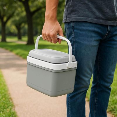 Caixa Térmica Cooler Pequeno 5L Tropical Soprano Cinza Claro Bebidas Praia Camping