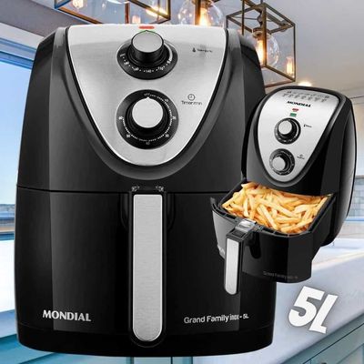 Fritadeira Sem Óleo Mondial Cozinha 5litros Afn50  220v Preto