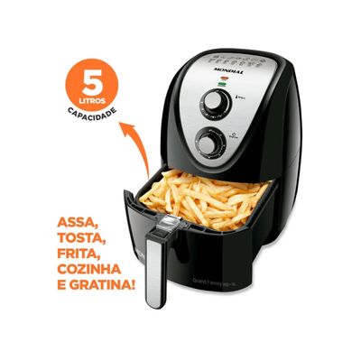 Fritadeira Sem Óleo Mondial Cozinha 5litros Afn50  220v Preto
