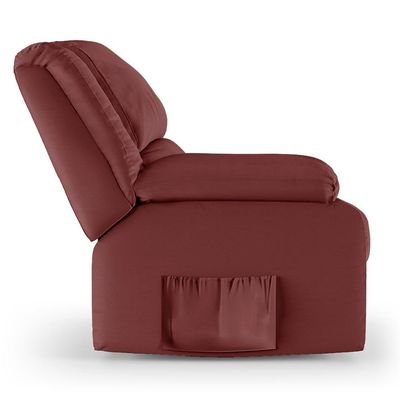 Poltrona Do Papai Reclinável Pietra Controle Power Elétrico Fh9 Pu Vermelho - Mpozenato