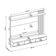 Painel Para TV 70 Pol com Bancada Suspensa 180cm Will C04 Off White Matte Freijó - Lyam Decor