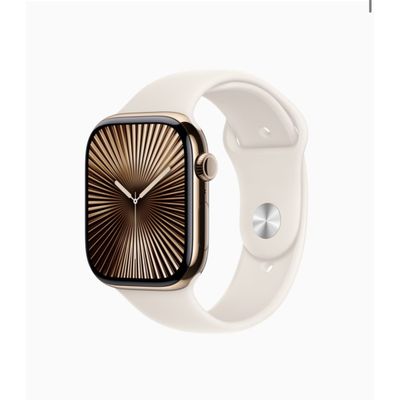 Apple Watch Series 10 (GPS + Cellular 46 mm) Caixa de Titânio Dourada