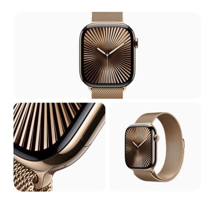 Apple Watch Series 10 (GPS + Cellular 46 mm) Caixa de Titânio Dourada