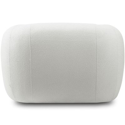 Poltrona Decorativa Orgânica Para Sala Living Emery M05 Bouclê Creme - Lyam Decor