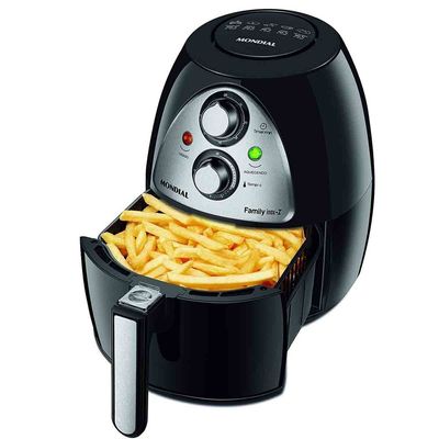 Fritadeira Eletrica Mondial 4Litros Family Inox Naf03l 220v Preto