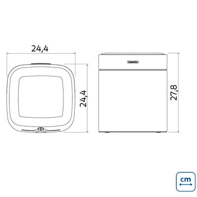 Lixeira Sense Square com Sensor em Aço Inox 8 Litros - Tramontina 94543/008