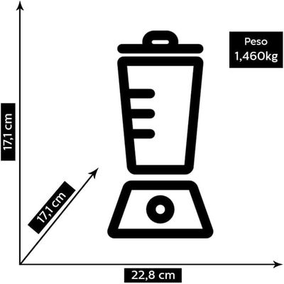Liquidificador Daily 2L 550W RI2110, Branco, 110v, Philips Walita