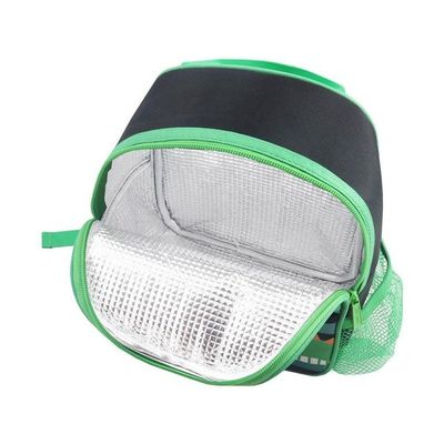 Kit Mochila Com Rodinhas Lancheira Pote P/ Lanche E Porta Acessórios Multiuso Pimpolho Verde